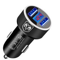 차량용 듀얼 USB 자동차 충전기 어댑터 닷지 저지 램 바이퍼 차량 용품 액세서리, [05] Black