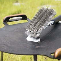 bbq 그리들 석쇠 브러쉬 화로대 청소 세척 솔, 더블