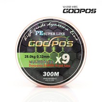 [ 2023년 갓포스 일본내수용] 9합사줄 300M 멀티컬러, 갓포스 슈퍼라인 9합사줄