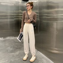 벨벳 면 코듀로이 조거팬츠 가을바지 보들보들 데일리팬츠 밴딩 학생바지 와이드 트렌디 겨울바지 촉감좋은