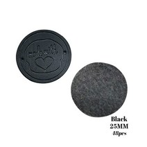 수제 한정판 가죽 라벨 사랑 선물 태그 손으로 만든 Pu, 12 Black labels 48pcs