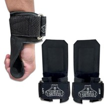 Bear Grips 역도용 손목 스트랩 역도용 대체 리프팅 스트랩 우수한 데드리프트 스트랩 역도 덤벨 바벨 푸시 앤 풀 무브먼트용 그립, Leather Black