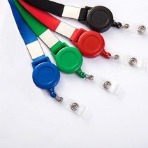 찐알짜 사원증 신분증 명찰 카드 릴홀더 목걸이 줄 DD-11466, 그린