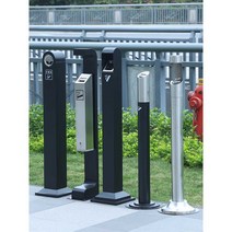 야외 재떨이 흡연실 회사 꽁초 통 스테인리스 스탠드2, A-45B 블랙