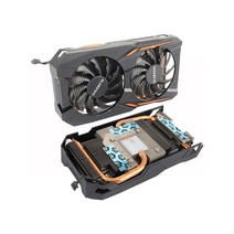 GTX1050Ti 기가 바이트 Geforce GTX 1050 Ti 그래픽 카드 냉각 용 방열판 비디오 쿨러 팬, [01] GTX 1050 Ti, [01] 없음 RGB, [01] Black