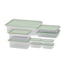 [이지앤프리]이지킵 프리즈팩 실속 세트 4종 9p 냉동실정리용기, 프리즈팩 실속 세트 4종 9P 올리브