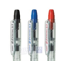 마켓덤 Z1볼펜 0.7MM 노크식 노크식볼펜 단색볼펜 부드러운볼펜, 흑색 1자루 0.7mm