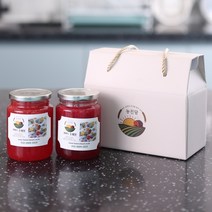 선물박스 수제 과일청 레드자몽청 답례품 카페 납품, 500g 자몽청 2병세트+문구인쇄