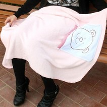 베어담요 캠핑 커플선물 핑크 애착이불 망토 캠핑용 아기요 와이프 선물 얇은 쇼파