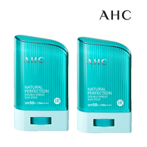 AHC 내추럴 퍼펙션 더블 쉴드 선스틱 SPF50+/PA++++ 22g 2개(초록) /스포츠형/ 레포츠형/ 골프용 썬스틱/ 스틱썬크림, 2개