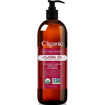 Cliganic USDA 유기농 호호바 오일 100% 천연, 32 Fl Oz (Pack of 1)