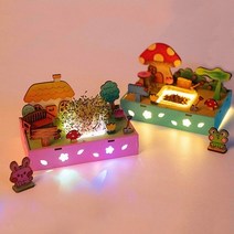 알파파 새싹 키우기 세트 어린이 식물 싹틔우기 관찰 일지 DIY 키트 식목일 씨앗 재배 식물 기르기 체험, 집(이벤트)
