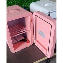 화장품 냉장고 음료수 HALife 8L 미니 메이크업 휴대용 컴팩트 유리 패널 Led 라이트 스킨 케어 보존 가정용 자동차 사용, 8L Square Pink_EU
