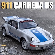 1:24 포르쉐 964 카레라 rs 911 합금 자동차 다이캐스트 차량 자동차 모델 자동차 을 당겨, 하얀색