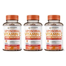 홀썸 웰니스 리포조말 비타민C 콜라겐 1500mg 200캡슐 3통