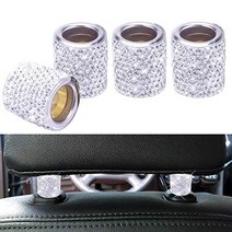 FEENM Car Headrest Head Rest Collars Rings Decor Bling Bling Crystal Diamond Ice for Car SUV Truck I, 1