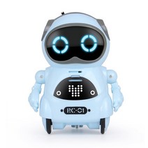 반려로봇 어린이 로봇 대화형 음성 인식 녹음 노래와 춤 스토리 텔링 미니 스마트 장난감, 02 파란