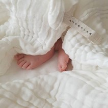 태어나줘서고마워 6중 6겹 오가닉 거즈블랭킷, 화이트