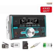 카오디오 블루투스FM 카플레이어 스테레오 수신기 2 Din 자동차 라디오 스테레오 플레이어 블루투스 호환, 한개옵션0
