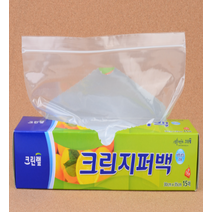 크린랩 크린 지퍼백 15매 30x35cm 크린롤백 지퍼백 위생백 비닐, 단품