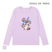 [에꼴드파리] 플라워 스팽글 티셔츠_QB03CTB063Z