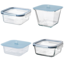 이케아 식품용기 IKEA 365+ 이케아 365+ 식품보관용기+뚜껑 사각/플라스틱 750 ml