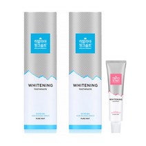 LG생활건강 신개념 미백치약 히말라야 핑크솔트 화이트닝 치약 100g 2개(퓨어민트)+30g증정, 히말라야 핑크솔트 화이트닝 치약 2개