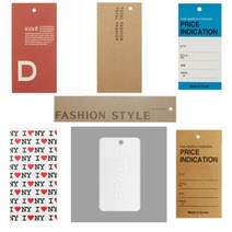 행택 티셔츠택 청바지택 종이택 디자인 종이가격표, 래드 D 택