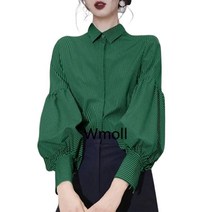 Wmoll 여성 빈티지 퍼프 블라우스
