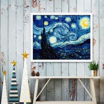 수재샵 별이 빛나는 밤 (라운드 2.8mm 3D 가로 45cm X 세로 35cm) 보석십자수