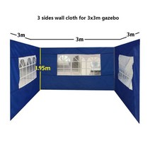 차광막 카페 그늘막 루프탑 테라스 수영장 캐노피 옥상 천막 야외 텐트 방수 천 210d 옥스포드 방수 주변 천 교체 가능한 태양 그늘 전망대 랩 천 3m6m9m12m, 윈도우 블루 3면 9m