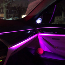 삼항 자동차량 엠비언트 무드등LED 무소음 광섬유 EL와이어, 3W LED블루