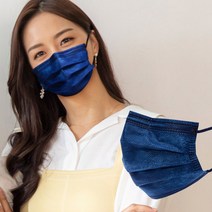 에어에이드 평면형 컬러마스크, 50매입, 2개, 네이비