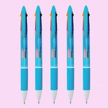 [마치]형광2색+검정볼펜시리즈, 네온컬러하늘, 1개입