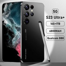 울트라 7.3 HD 스크린 스마트폰 S23 16G + 1T 5G 듀얼 심 셀룰러 안드로이드 언락 108MP 7800mAh 휴대폰, Black