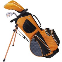 AZROF 클럽 세트(3개 세트) 3-6세용 주니어, 오렌지(대상 연령 3-6세 신장 기, AZROF JR 샤프트, JR 플렉스