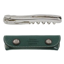 샤또라기올 실버코티드 핸들 다용도 병따개 + 가죽케이스, 1세트, 혼합 색상