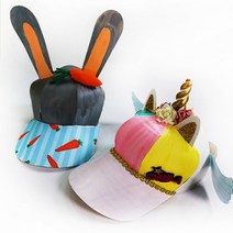 퍼니스쿨 날개모자 종이, 1세트, 5개