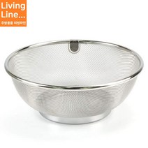 Kitchen 물빠짐 스텐 소쿠리 원형 채반 스텐볼 바구니 국수 야채 씻는 건지기 스텐망 채망, ♥Kitchen_스텐볼바구니-8호♥, 1개