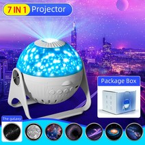 은하수 우주 무드등 플라네타리움12 in 1 LED 스타 프로젝터 조명 갤럭시 별이 빛나는 하늘 램프 USB 회전, 05 7 in 1 Projector