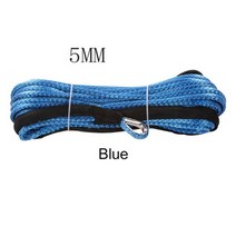 5mm * 15m 7700Lbs 윈치 로프 문자열 라인 케이블 (칼집 포함) ATV UTV 오프로드 용 합성 로프 세차 유지, 파란