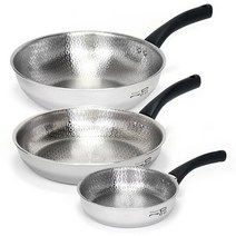 키친아트 일품 스텐 통5중 엠보 후라이팬 궁중팬 3종 세트 28+20+웍28, 후라이팬 20cm + 28cm + 궁중팬 28cm