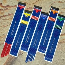 스테들러 Mars Lumochrom 2.0mm 칼라 홀더심 문구반점 샤프 필기구 수입 펜 고급펜 연필, 4orange