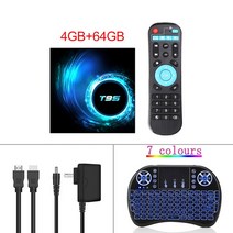 TV수신기 지상파안테나 공중파안테나 공청안테나 최신 T95 박스 안드로이드 10.0 6k 2.4g 5g 와이파이 3D 음성 64G 4k 쿼드 고속 코어 셋톱박스 멀티미디어 플레이, 영국 플러그, 09 4G 64G FS