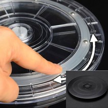 회전원판 진열대 진열매대 아크릴장식장 아크릴, 검정 - 소