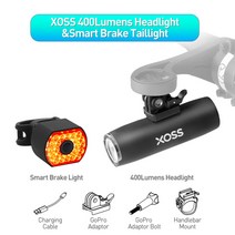 USB충전식 자전거 LED라이트 xoss bike light headlight 방수, ld09 콤보