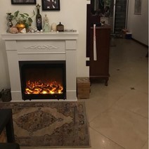 가짜 인테리어 벽난로 콜솔 모형 장식장 선반 소품, 1m - 아이보리