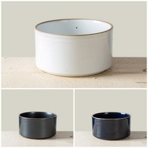 이천도자기 순수화 일자공기 11cm 도자기 밥그릇, 블랙
