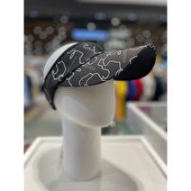 루이까스텔[NC강남] 22F/W LOUIS CASTEL 여성 골프모자 전판 아이루카 프린팅 와펜 바이저 썬캡, 블랙