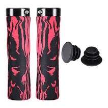 자전거손잡이장갑 오토바이토시 핸들 장갑 멋진 자전거 그립 자전거 핸들 장갑 손 보호 위장 핸들 바 커버, 01 Red Black